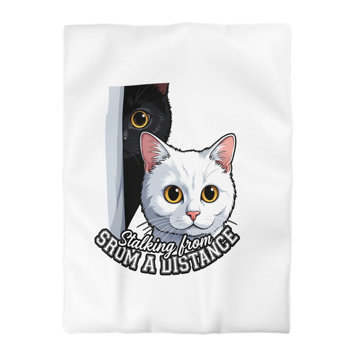Cat Duvet Cover — "Stalking From Shum a Distance" Cute Cartoon Cats Bedding