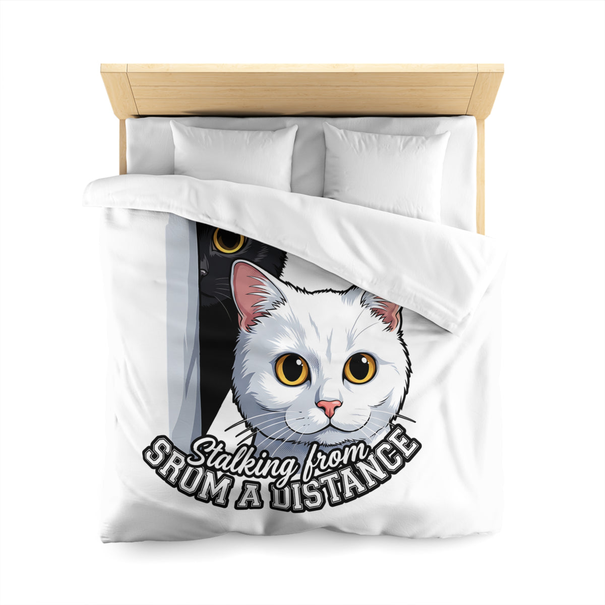 Cat Duvet Cover — "Stalking From Shum a Distance" Cute Cartoon Cats Bedding