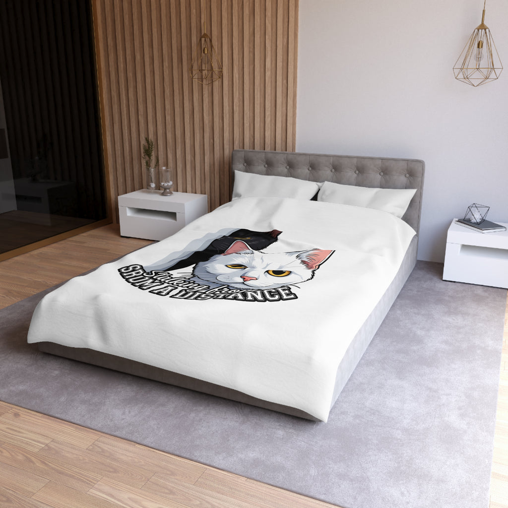 Cat Duvet Cover — "Stalking From Shum a Distance" Cute Cartoon Cats Bedding