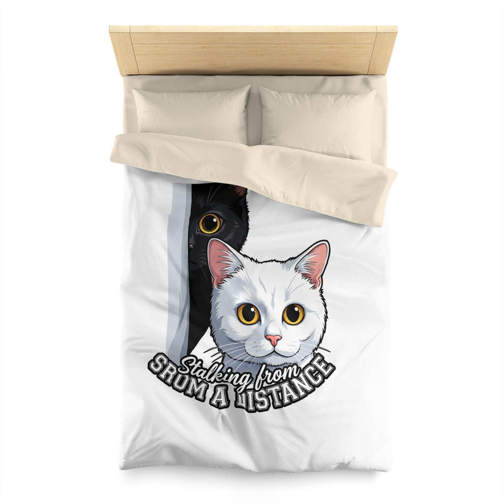 Cat Duvet Cover — "Stalking From Shum a Distance" Cute Cartoon Cats Bedding