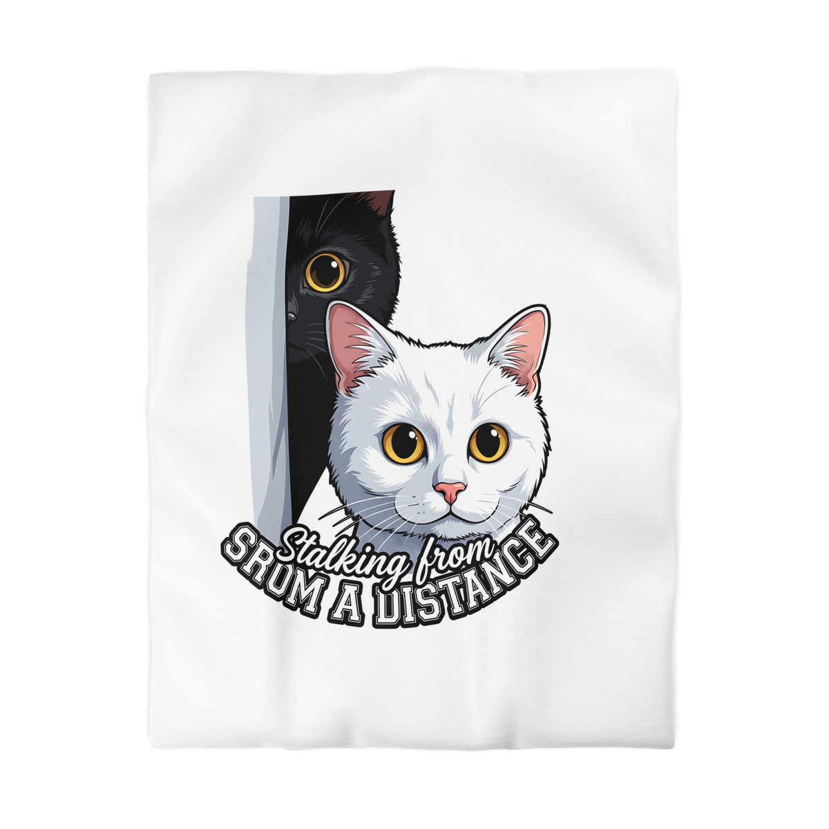 Cat Duvet Cover — "Stalking From Shum a Distance" Cute Cartoon Cats Bedding