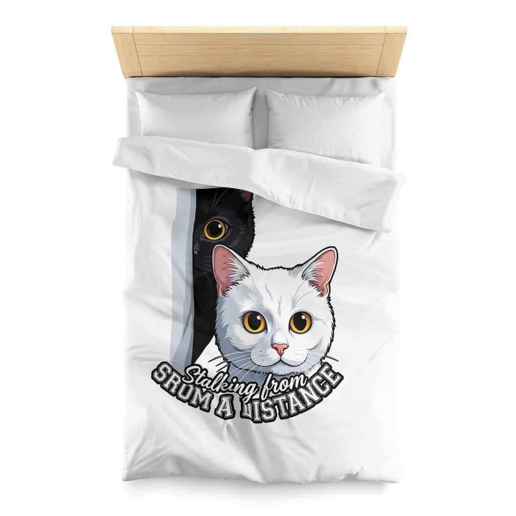 Cat Duvet Cover — "Stalking From Shum a Distance" Cute Cartoon Cats Bedding