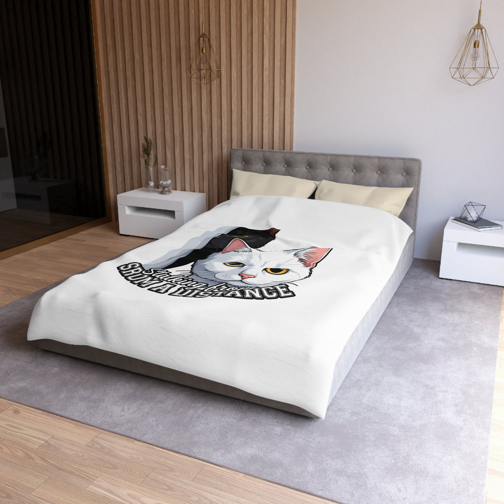 Cat Duvet Cover — "Stalking From Shum a Distance" Cute Cartoon Cats Bedding