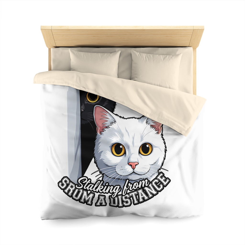 Cat Duvet Cover — "Stalking From Shum a Distance" Cute Cartoon Cats Bedding