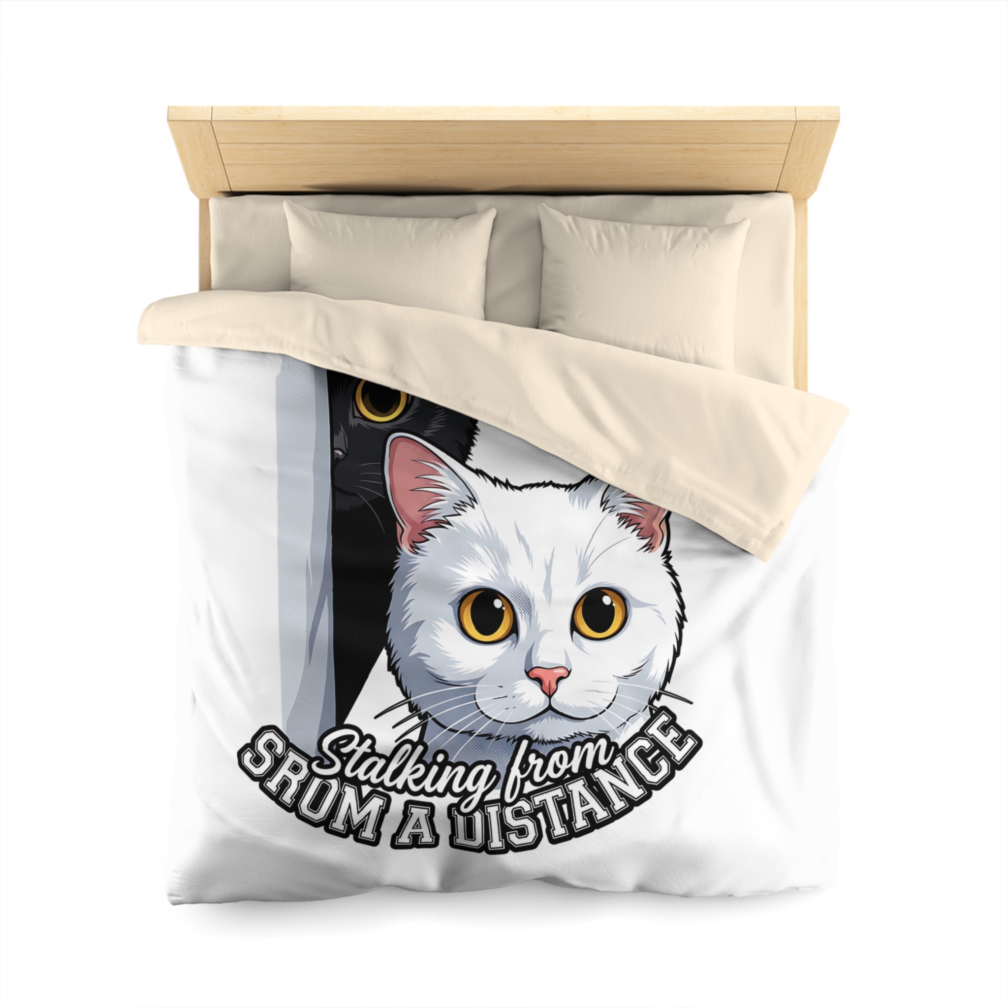 Cat Duvet Cover — "Stalking From Shum a Distance" Cute Cartoon Cats Bedding