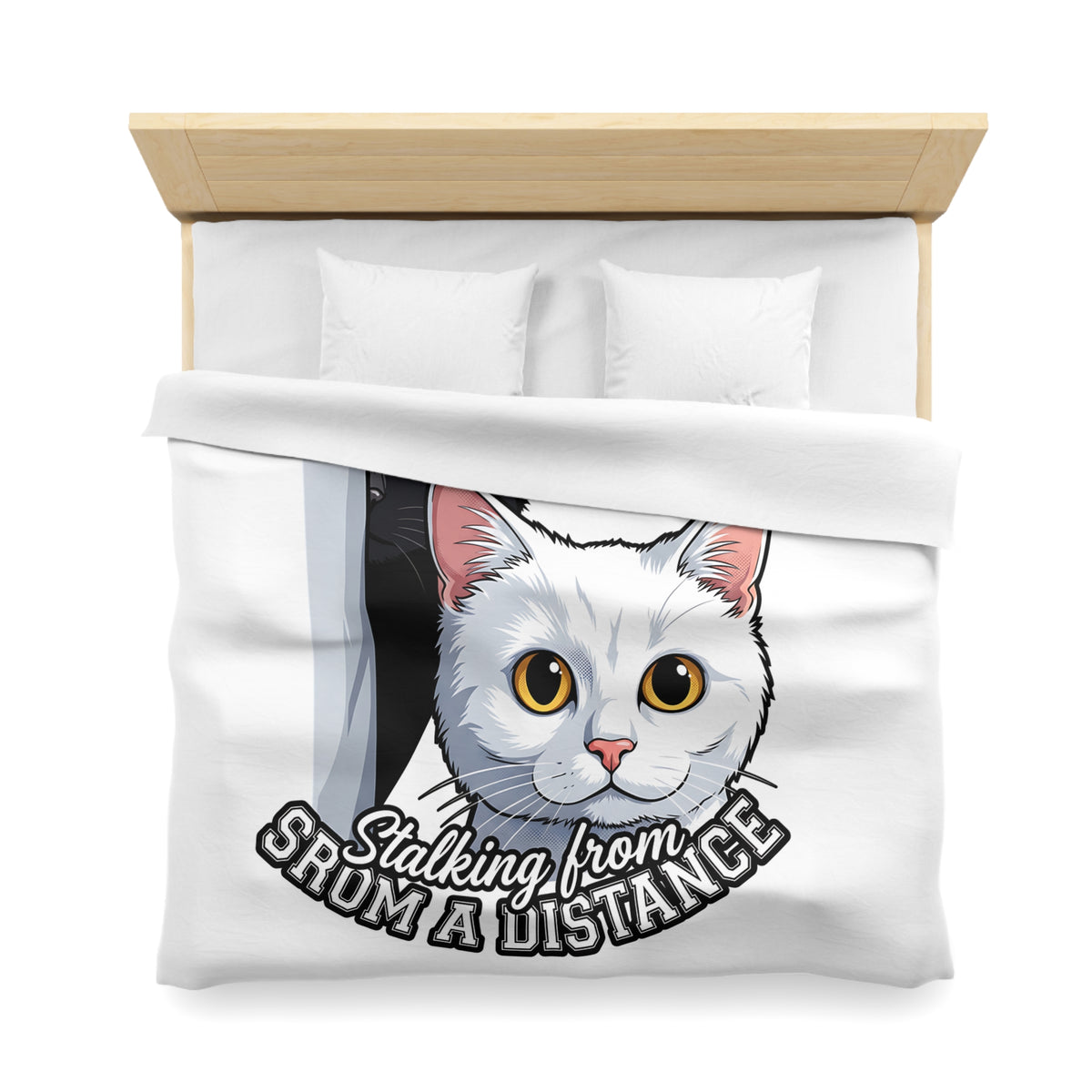 Cat Duvet Cover — "Stalking From Shum a Distance" Cute Cartoon Cats Bedding