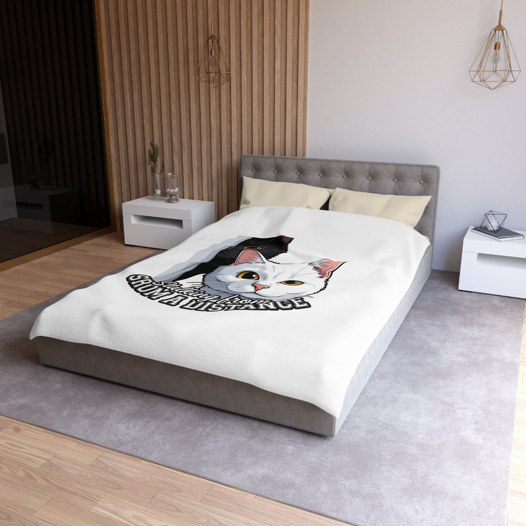 Cat Duvet Cover — "Stalking From Shum a Distance" Cute Cartoon Cats Bedding