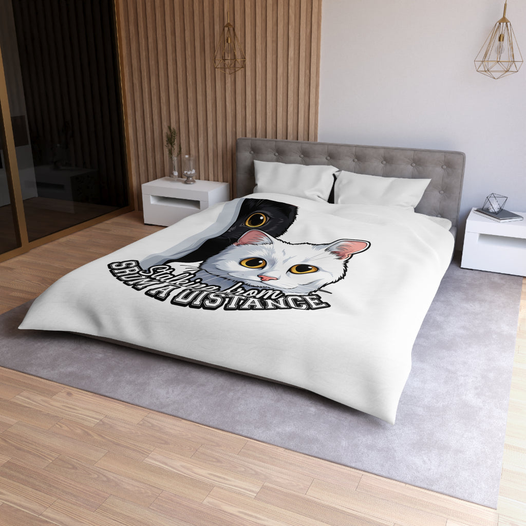 Cat Duvet Cover — "Stalking From Shum a Distance" Cute Cartoon Cats Bedding