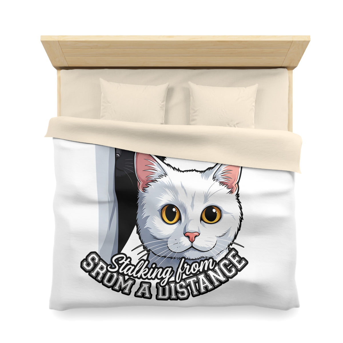 Cat Duvet Cover — "Stalking From Shum a Distance" Cute Cartoon Cats Bedding